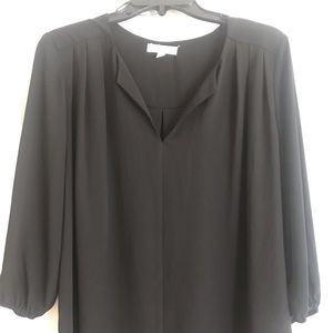 Black v neck blouse